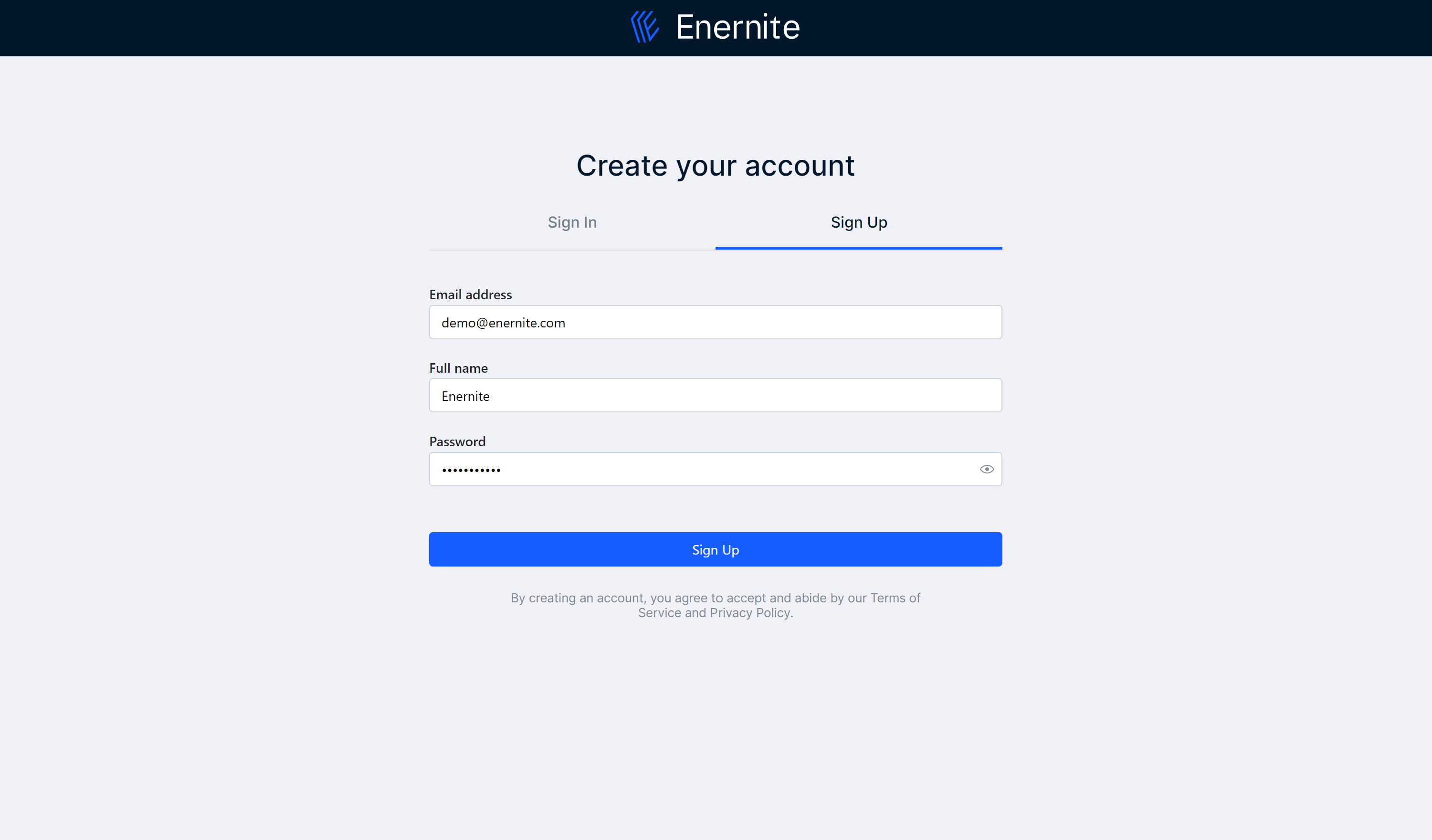 Create your account